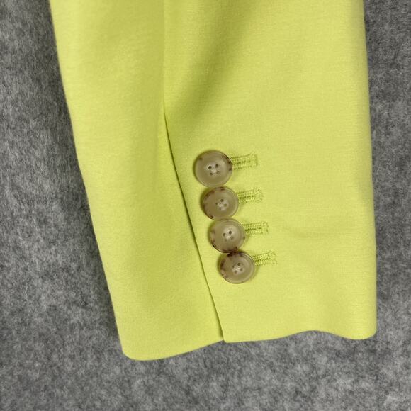 J Crew Cropped Drapey Twill Blazer Womens 6 Light Kiwi Stretch Preppy Career NEW - Picture 16 of 16